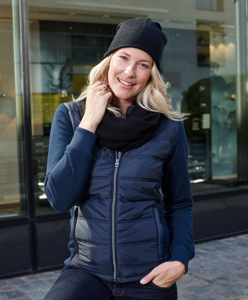JN1124-navy Ladies' Hybrid Sweat Jacket James&Nicholson JN1123