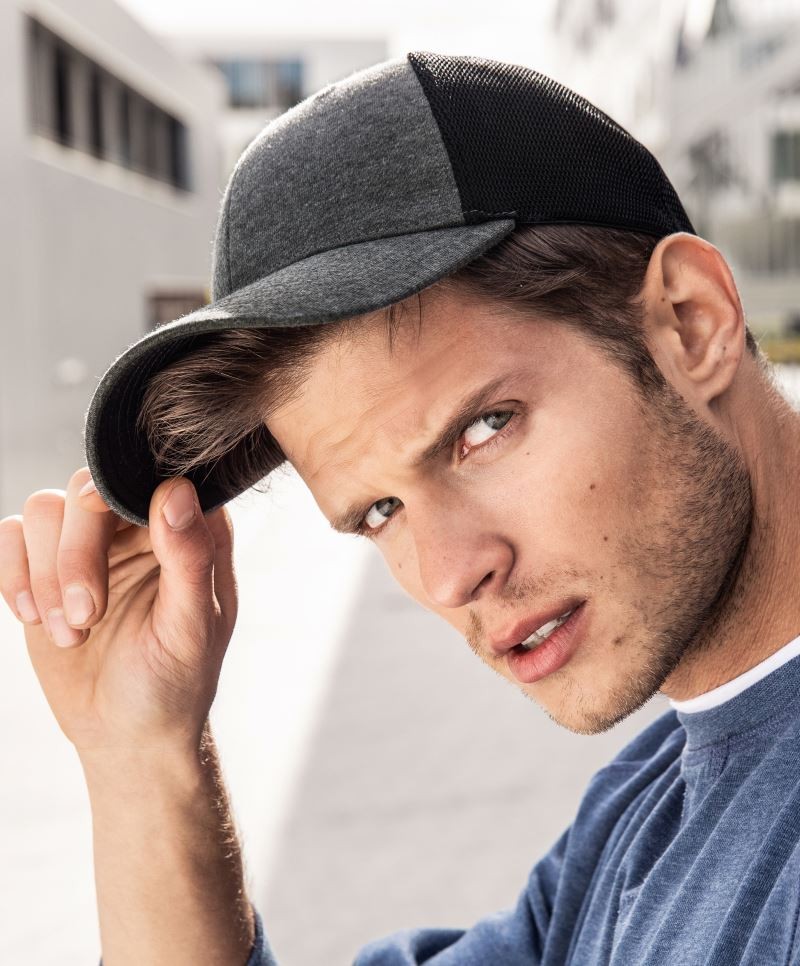 MB6215-foto 6 Panel Elastic Fit Mesh Cap MB6215