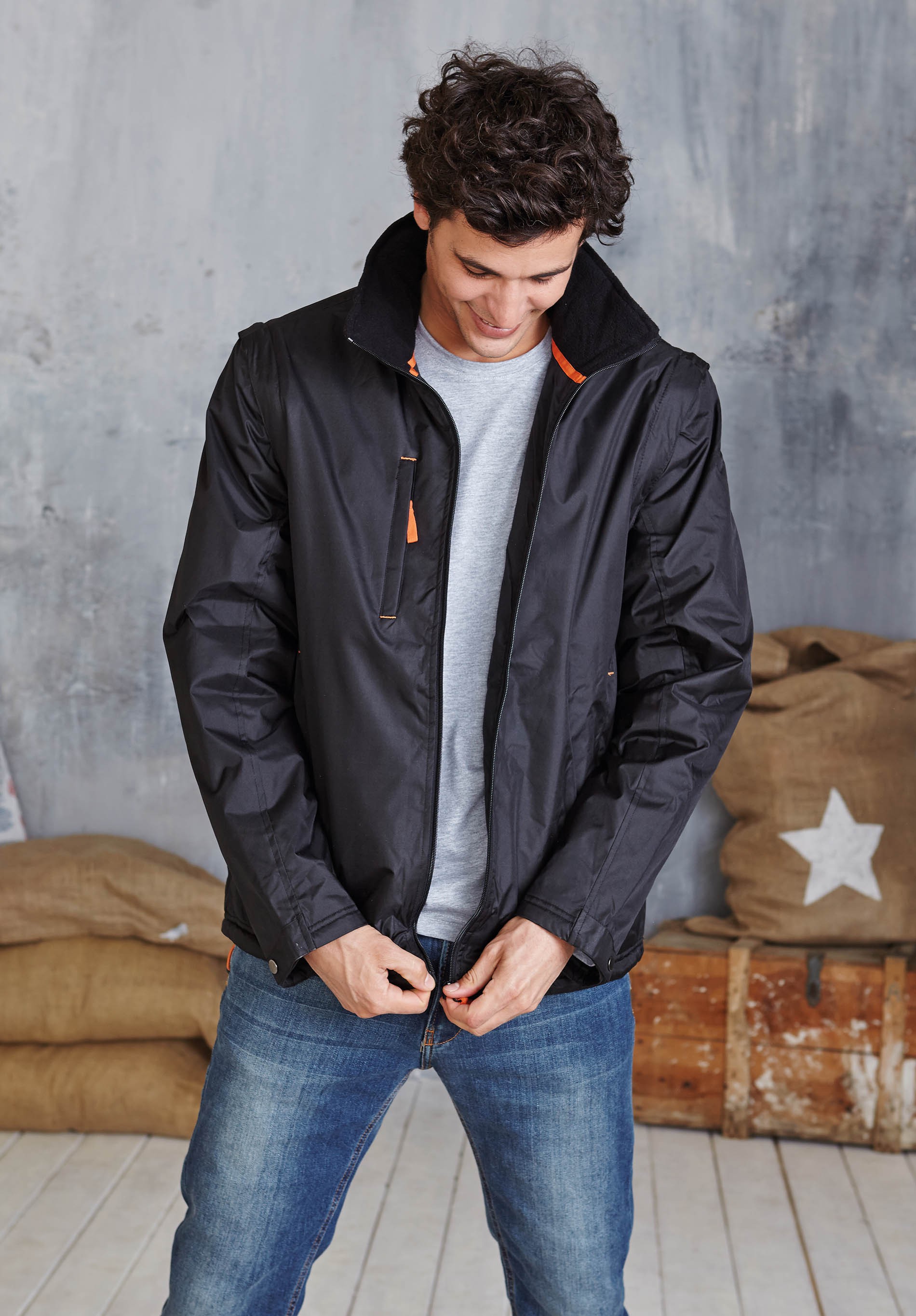 K639-foto 2-in-1 Jacke mit abnehmbaren Ärmeln K639