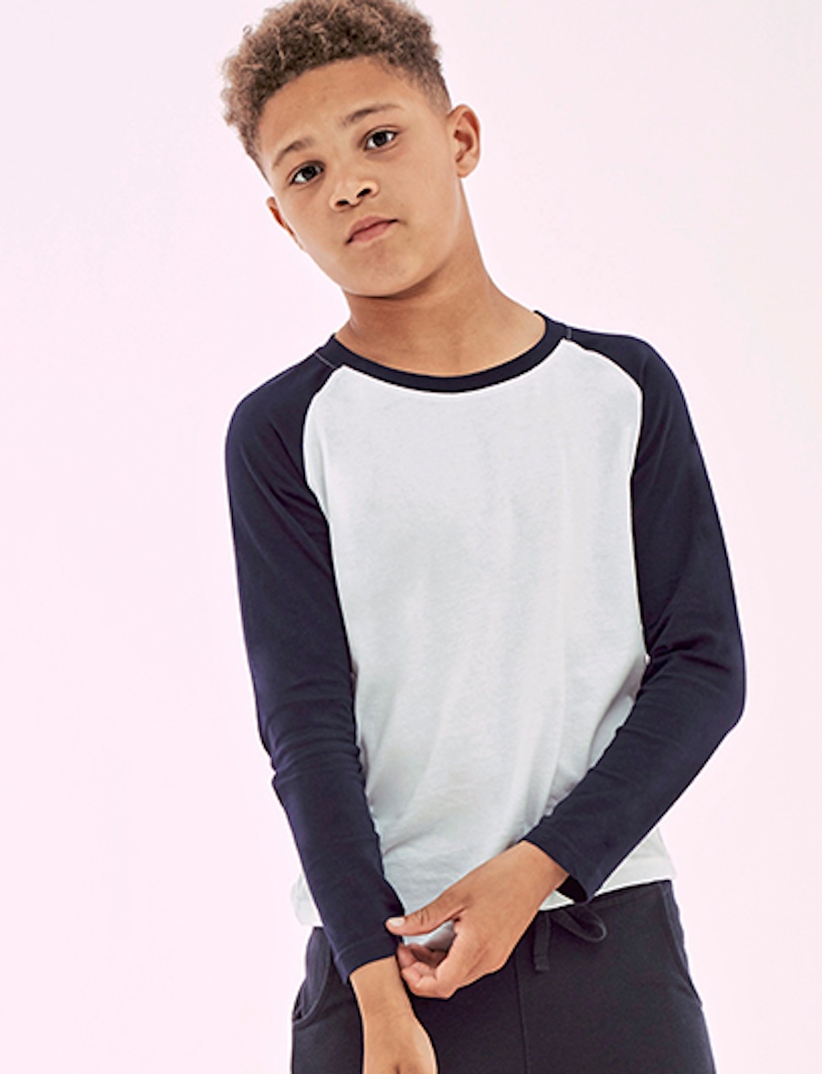Kids´ Long Sleeved Baseball T Skinnifit SM271 Kids´ Long Sleeved Baseball T Skinnifit SM271