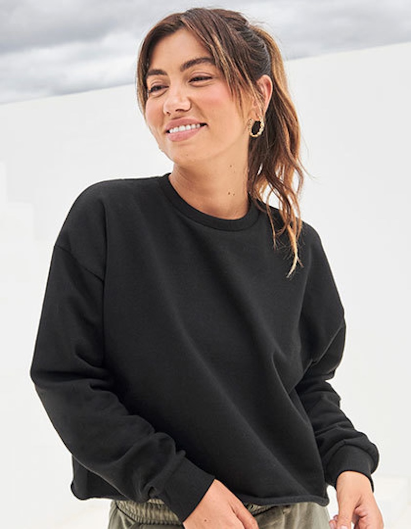 Women´s Cropped Slounge Sweat Skinnifit SK515 Women´s Cropped Slounge Sweat Skinnifit SK515