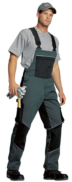 Latzhose1125_os oliv/ schwarz