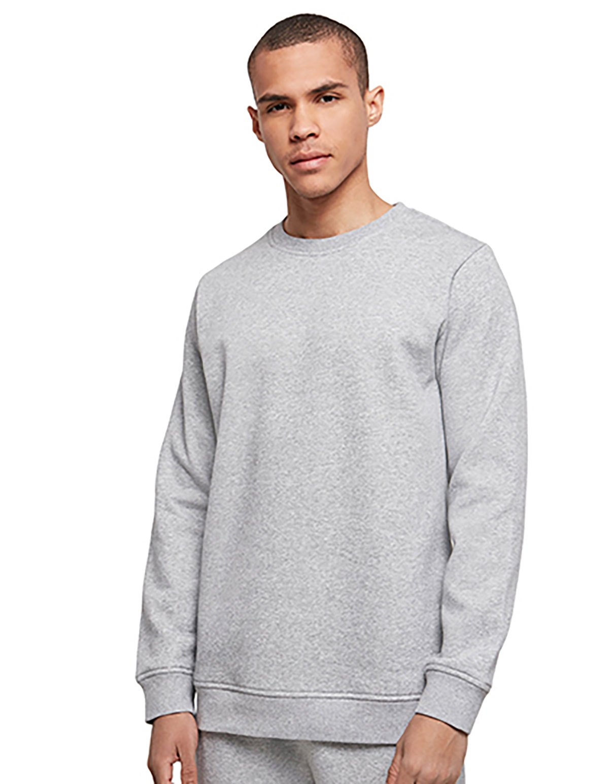 BY173-organic-basic-crew-heather-grey Organic Basic Crew Build Your Brand BY173