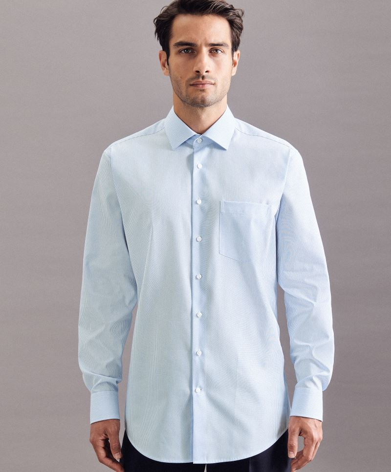 SST1936-foto Men´s Shirt Regular Fit Office Check/Stripes Long Sleeve Seidensticker 1936